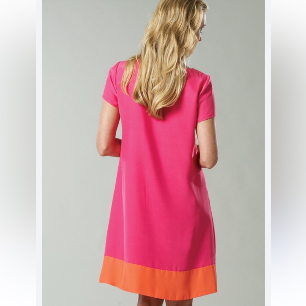 Vibrant Pink and Orange Dress